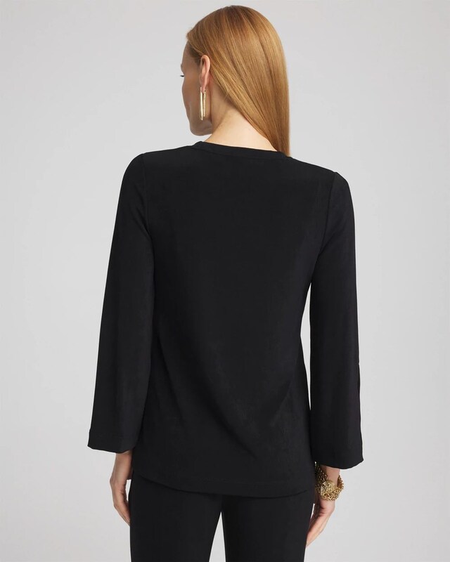 Travelers Button Bell Sleeve Top - image 3
